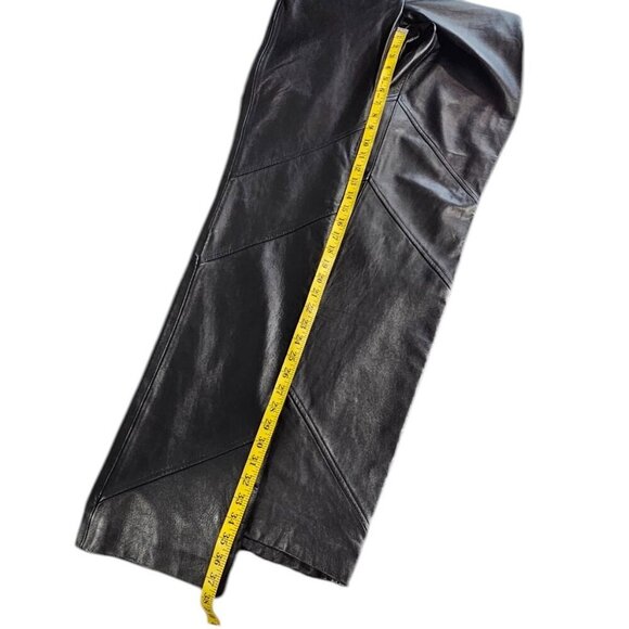 St. John Sport Vintage 100% Leather Straight Boot Pant, TALL INSEAM, Size 6, NWT - Picture 5 of 10